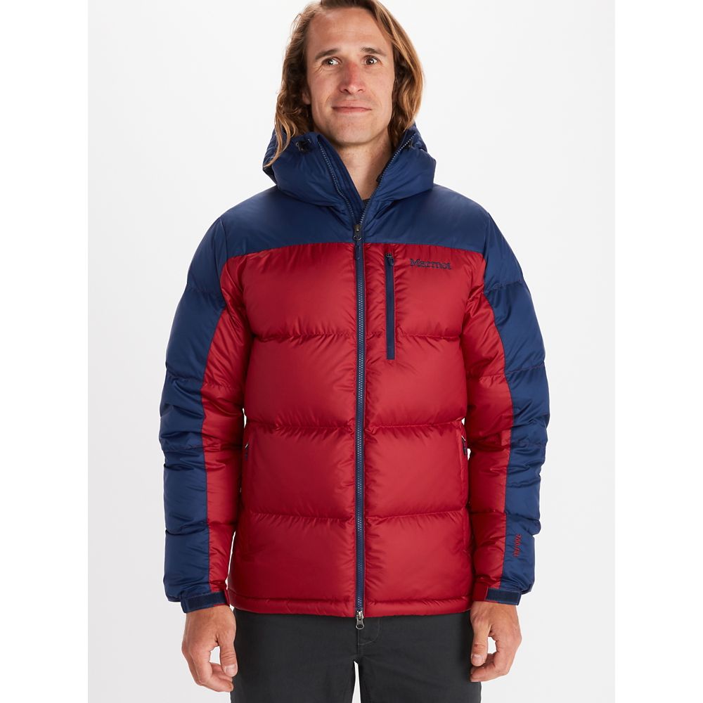 Marmot Guides Jackets - Mens Down Jacket Dark Red CA3029846 Canada